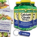 Jarné údolie Titračné tablety Dietetické doplnky 600 mg 300 Ct 3 ks Výber Bundle (900 celkom) + vitamínový návod & Pill kontajner (5 položiek)!