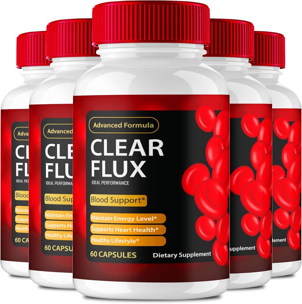 Clear Flux Supplement, Super Boost Clear Flux Supplement, Clear Flux pilulky, Oficiálna formula, Premium podpora pre udržanie stabilných úrovní a zdravý obeh, Clear Flux Health Reviews (5 balenie)