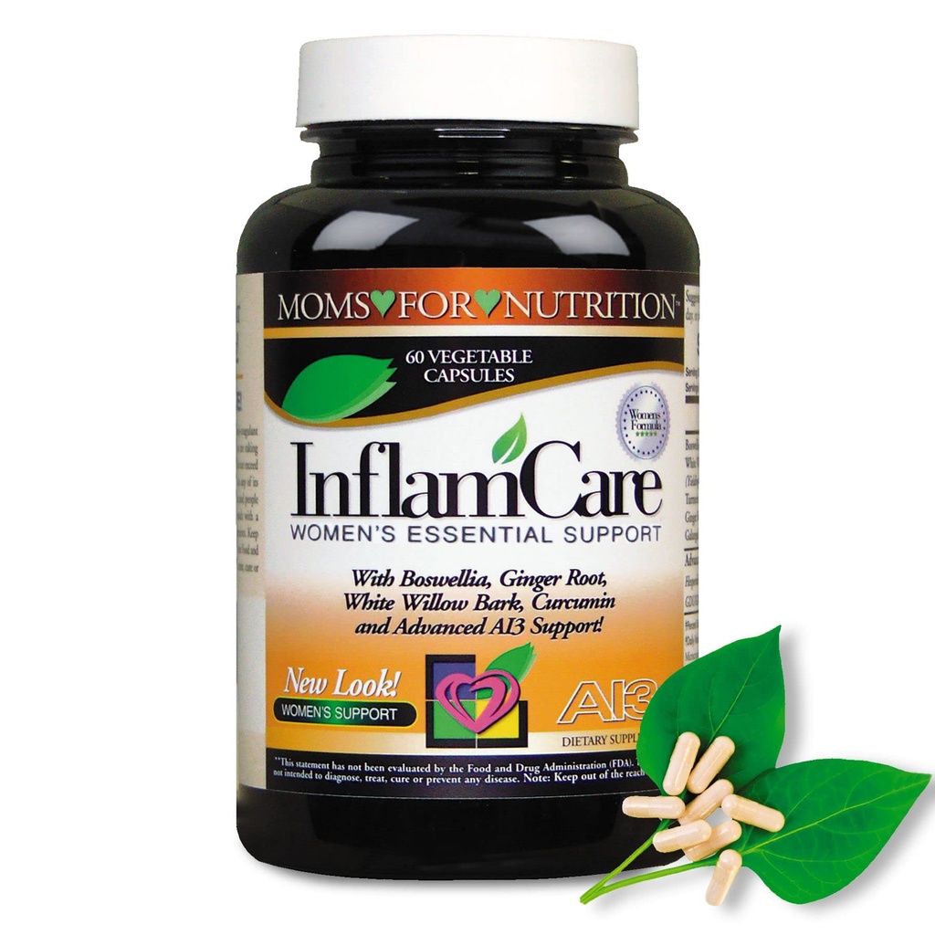 Natural InflamCare 3000MG Essential Synergy Women's by Moms For Nutrition - - Gluten Free - 60 Počet