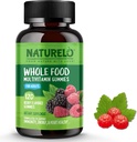 NATURELO Celá jedlá vitamínové guličky pre dospelých - Žuvateľný Gumový multivitamín pre mužov a ženy - 120 Vegánskych gulím
