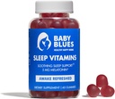 Baby Blues: Spánok Vitamíny pre mamičky - 5mg Melatonin Jahodová Ochutené Gummies