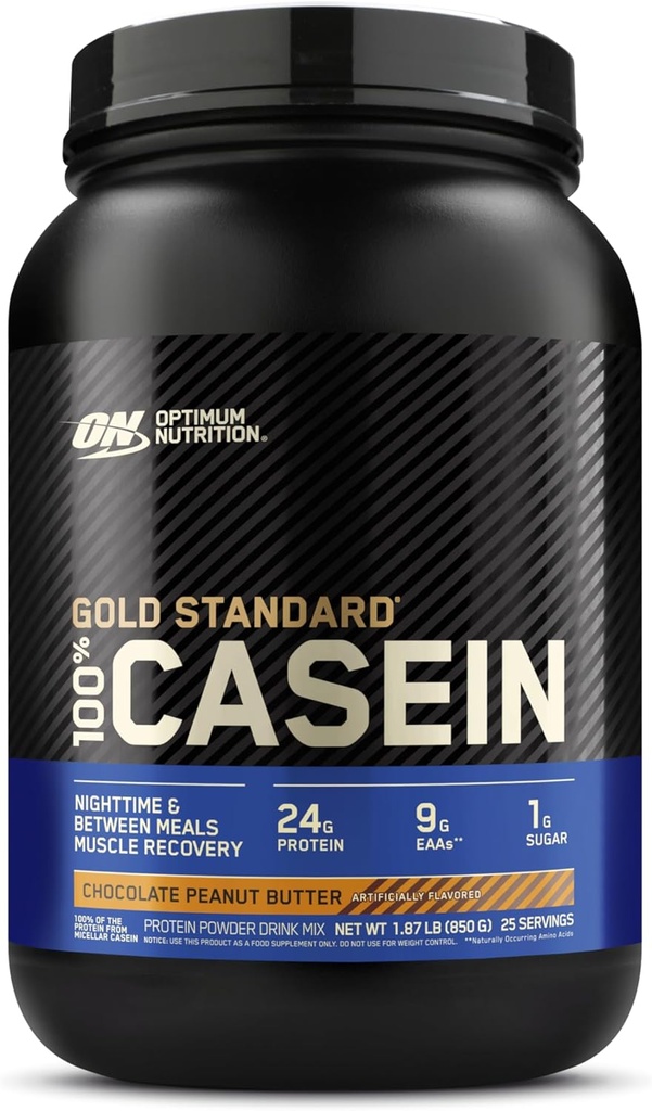 Optimálna výživa Gold Standard 100% Micellar Casein Protein Powder, Slow Digesting, pomáha udržať plnú, prenocovanie svalového tkaniva zotavenie, čokoláda Arašidové maslo, 1,87 libra (Backaging May Vary)