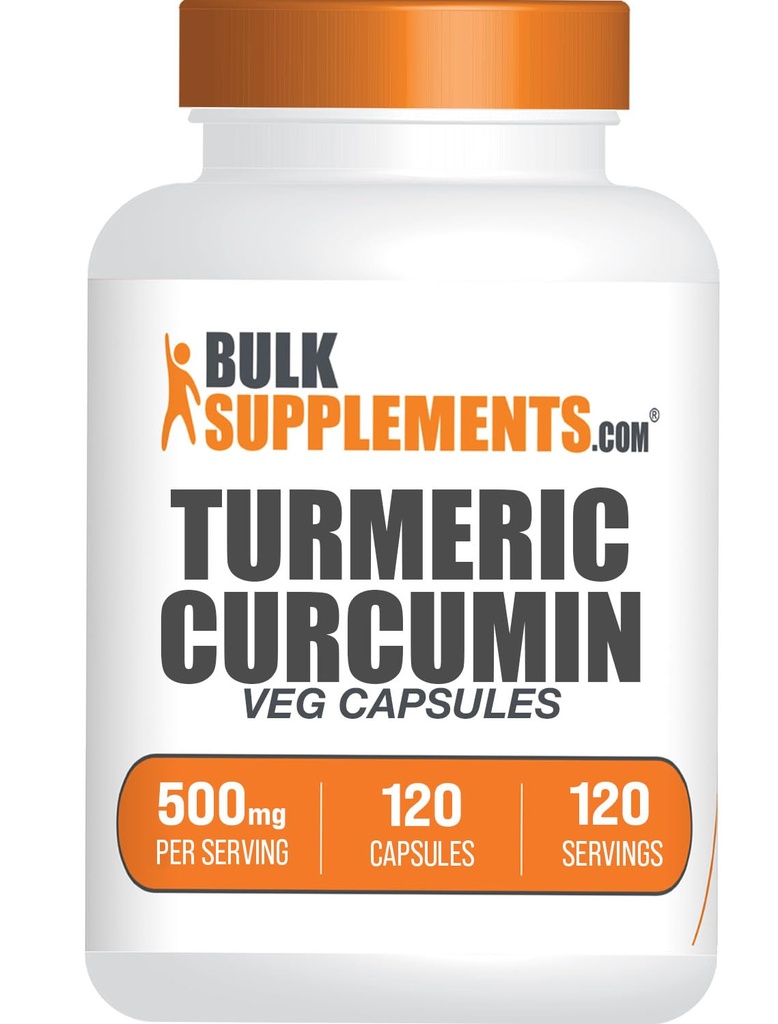 BulkSupplementments.com Turmerica 500mg Extract Kapsule - Curcumin Doplnky, Turmerica Curcumin - bez lepku 120 Veg Kapsule (Pack of 1)