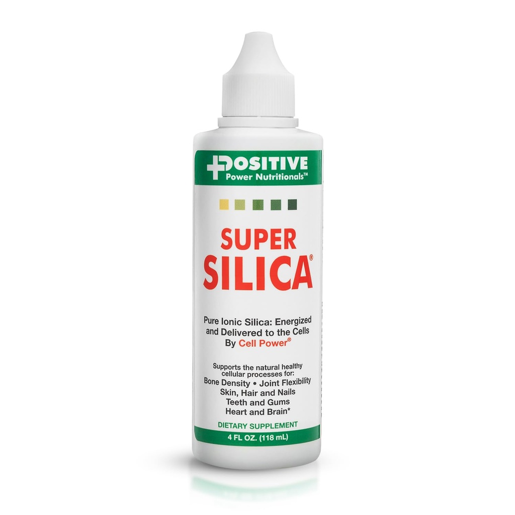 Pozitívne Power Nutritionals Super Silica Doplnky (4oz) - Silica Minerálne Doplnky - Silica Liquid Supplement 