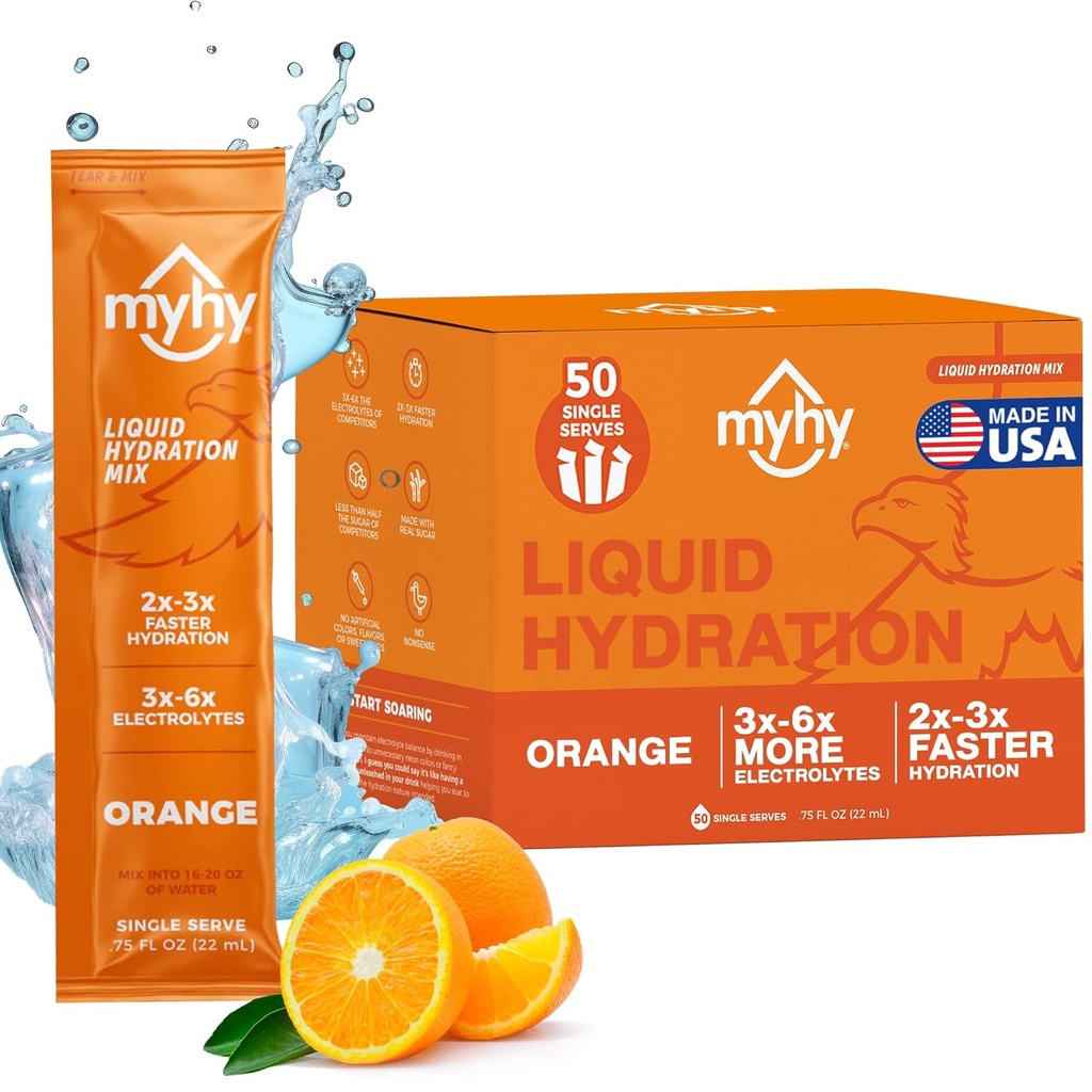 MyHy Tekuté hydratačné balíčky, Electrolyte Drink Mix pre dospelých a deti Hydratácia Podpora, Dehydratácia Relief pre cestovanie, Tehotenstvo, Fitness, Bachelor & Bachelorette Party 