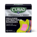CURAD Performance Series IRONMAN Antibakteriálne pásy, Extreme Hold Adhesive Technology, Koleno a lakť 3 palce x 3 palce, 10 gróf, Ideálne pre rezy, Scrapes, Sports, a Active Lifestyles