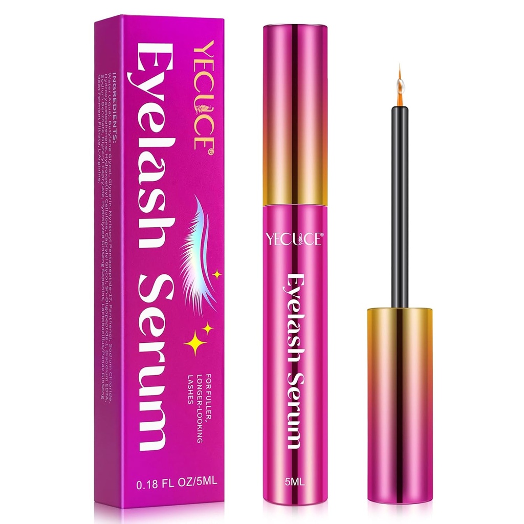 Lash Serum,5ML Lash Serum pre rast rias, Premium rias rast sérum pre dlhšie, plnšie, a hrubšie Lashes, Boost Lash rast sérum: Uvoľniť silu prírody pre fascinujúce lashes