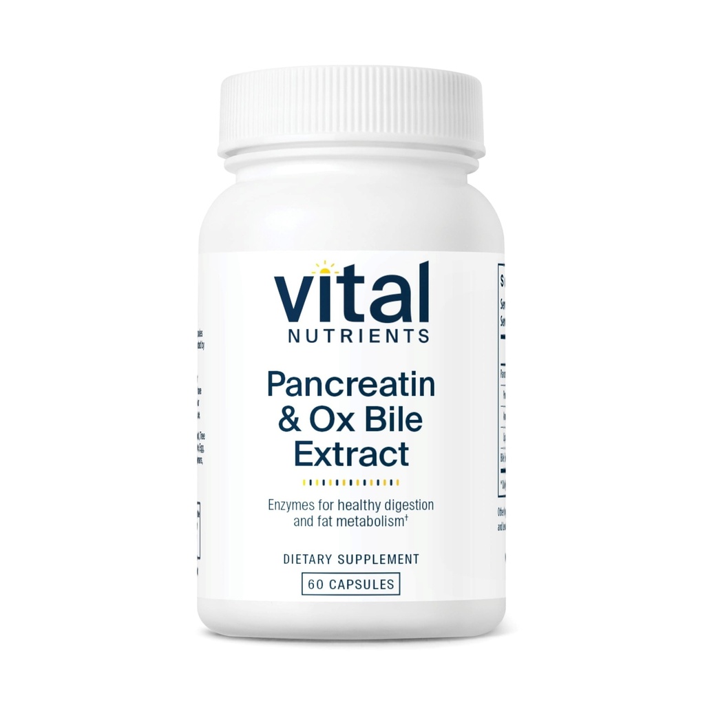 Vital Nutrients Pankreaten & Ox Bile Extract 500mg 