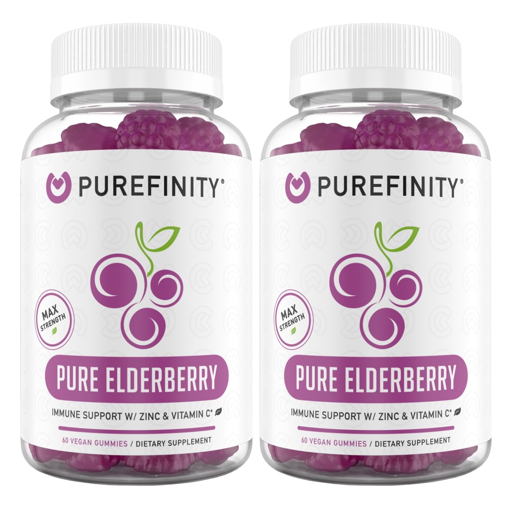 PUREFINITY Staršie Gummy s Sambucus, Vitamín C, a Zinok 