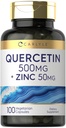Carlyle Quercetin 500mg Kapsule s 50mg Zinok 100 gróf 