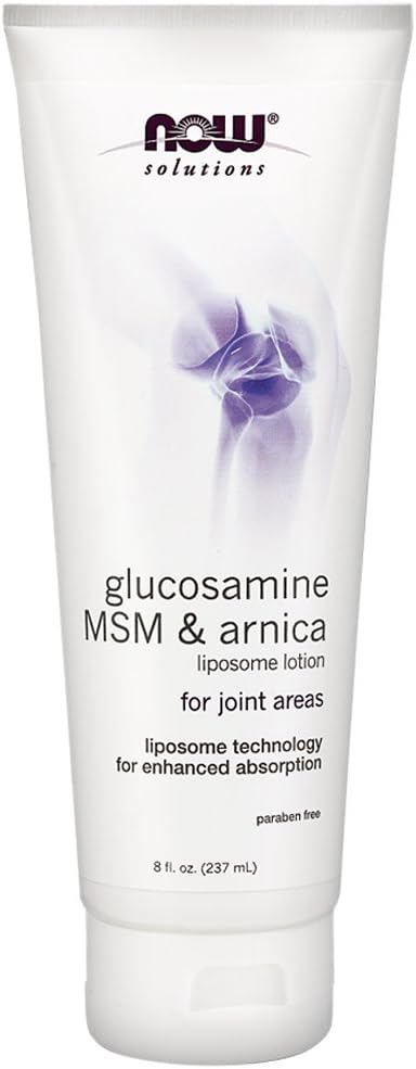 NOW Glucosamine, MSM & Arnica Liposome Lotion, 8-Ounce (Pack of 2)