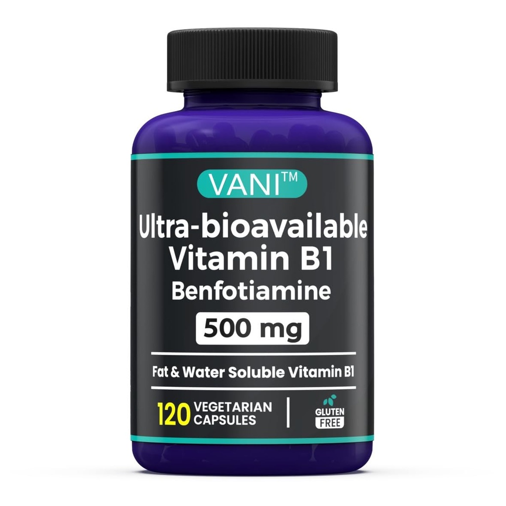 VANI 500MG Benfotiamín s B1, 5X čas tuku a vody Rozpustné Thiamine B1 doplnok 