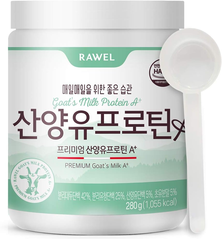Rawel Premium Kozie mlieko Proteín prášok A+ (9.87oz) / Vysoká v proteíne na podporu rastu/Podporuje zdravie a trávenie Gut/Whey Protein Isolát [WPI]