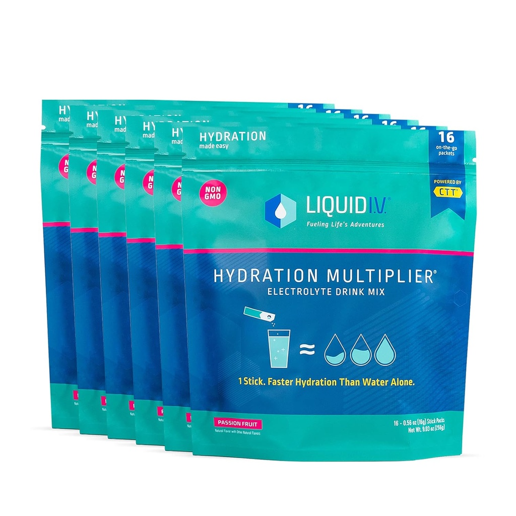 Tekutý I.V. Hydratácia Multiplier - Passion Fruit - Hydratácia Powder Packets 