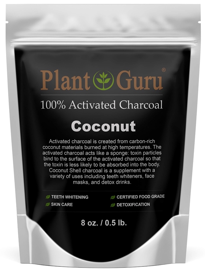 Aktivovaný Charcoal Powder 8 oz. Kokos - Food Grade Kosher Non-GMO - Zuby bielenie, tvárovej masky a mydlo výroby. Podporuje prirodzenú detoxikáciu a pomáha tráveniu