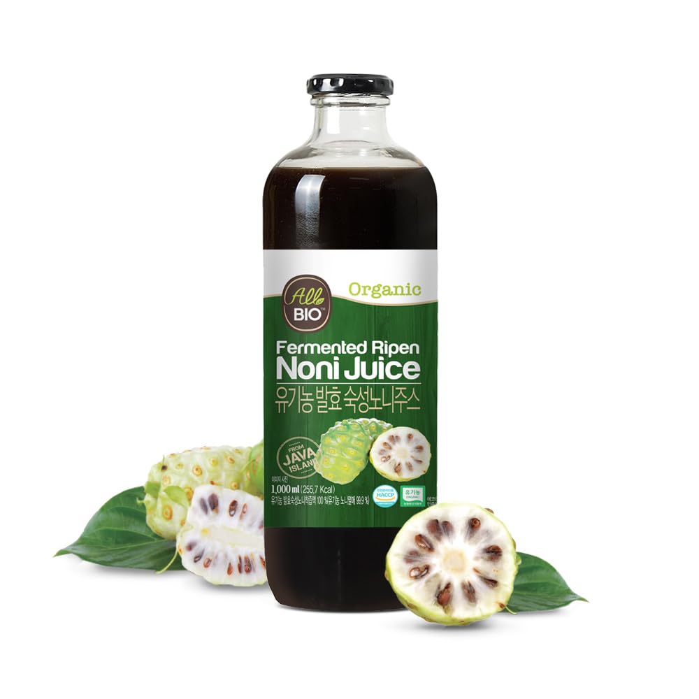 Java Organic NNI Juice Extract - 33,8 fl oz (1L) Fľaša - 100% Pure Resveratrol & Fermented Noni by ALLBIO