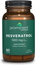 Prominentné nutričné resveratrol Supplement, Anti-Aging a Immune Support, 98% Pure Trans-Resveratrol Supplement, 500 mg, 30 dní - 1 balenie