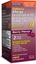 TARO Children's 12HR Alergy Relief Non-drowsy Antihistaminika Tekutina, Berry Flavor, bez alkoholu, bez farbív a bez cukru, Fexofenadín HCl (4 oz)