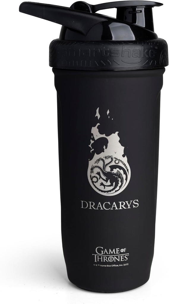 Smartshake vynútiť nerezová oceľ hra Thrones Dracarys, fľaša Shaker (900 ML / 30oz) 