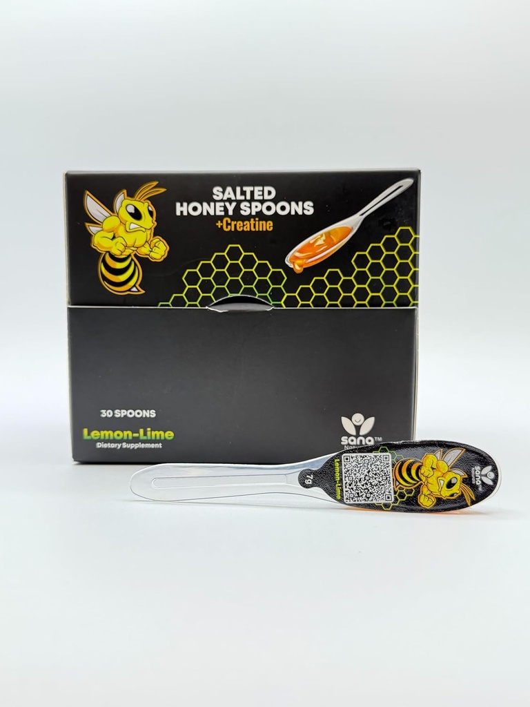 Sana Naturals Salted Honey Spoon + Creatin (30 lyžičiek, citrónová limetka)
