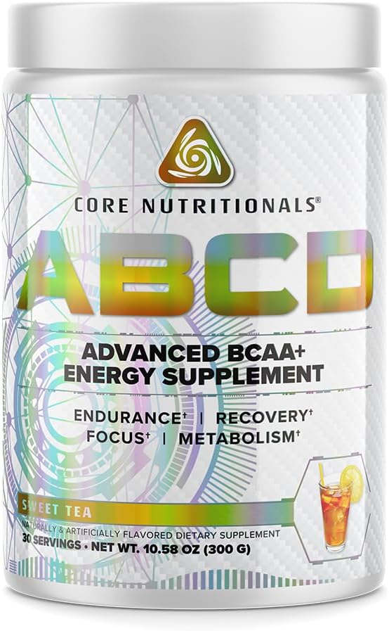 Základné nutričné Platinum ABCD Advanced BCAA Energy Supplement, Zlepšuje vytrvalosť, zotavenie, a zameranie 30 slúži (Sweet Tea)