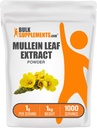BulkSupplementments.com Mullein Leaf Extract - Verbascum Thapsus, Mullein Supplement - Bylinné doplnky pre imunitnú podporu - bez lepku, 1g na službu, 1kg (2,2 lbs) (Pack of 1)