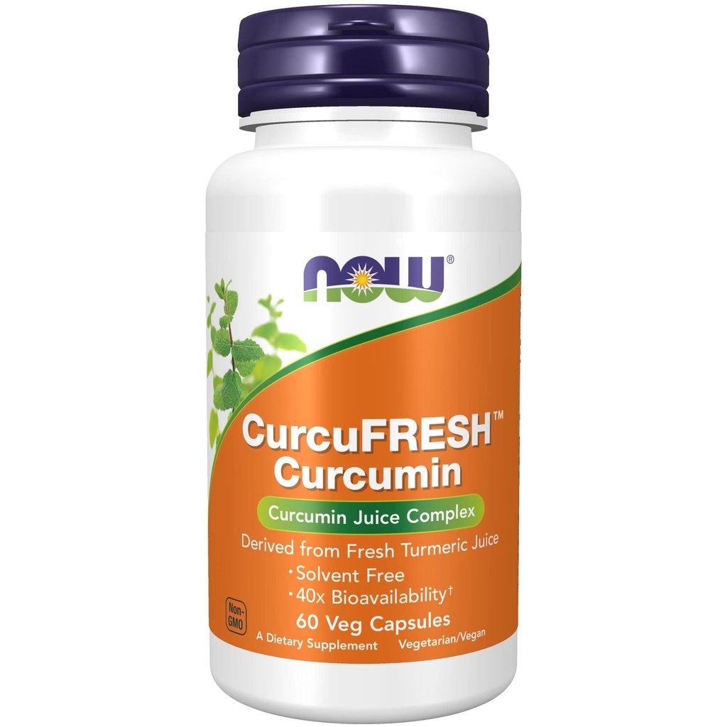 TERAZ Potraviny Doplnky, CurcuFRESHTM Curcumin, Odvodené z čerstvých Turmeric šťavy, Curcumin šťava komplex, 60 Veg Kapsule
