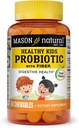 MASON NATURAL Healthy Kids Probiotic with Fiber - Zdravé trávenie funkcie, zlepšenie zdravia Gut, 60 Žuvačky