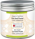 Greenwood Essential Pure Lincoln Seed Powder (Linum usitatissimum) Organic Certified 100gm (3,5 oz)