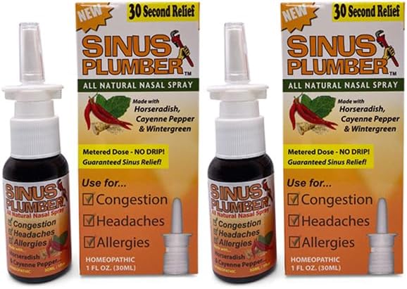 Sinus Plumber Hot Pepper nosový sprej Kongescia Alergická úľava - 2 fľaše Deal