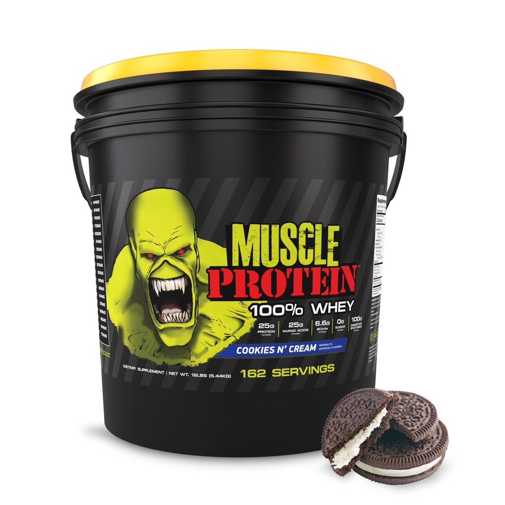 COLOSSAL LABS svalová srsť proteín ochutený proteín prášok, 25,000mg aminokyselín/servovanie, filtrované za studena [Backaging May Vary] (12 libra (bucket), Cookies & Cream]