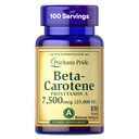 Puritánska pýcha Beta karotén Provitamín A 7 500mcg (25 000 IU), Vitamínový doplnok pre imunitný systém, Antioxidant a podpora zdravia očí, 100-dňový zdroj, 100 Rýchle vydanie Softgels