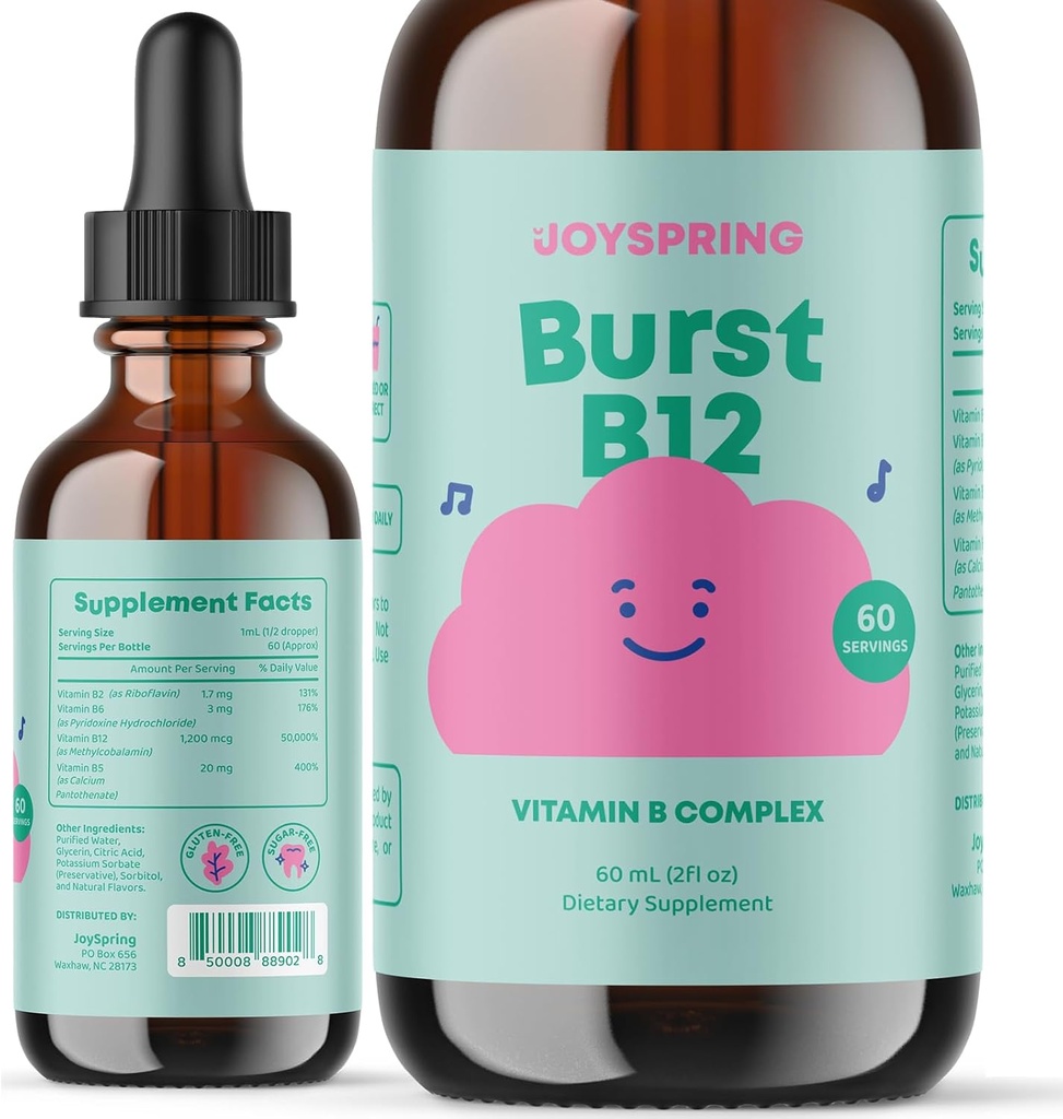 JoySpring Tekutý B komplex - Multivitamínové kvapky pre deti - Geniálny vitamín pre deti
