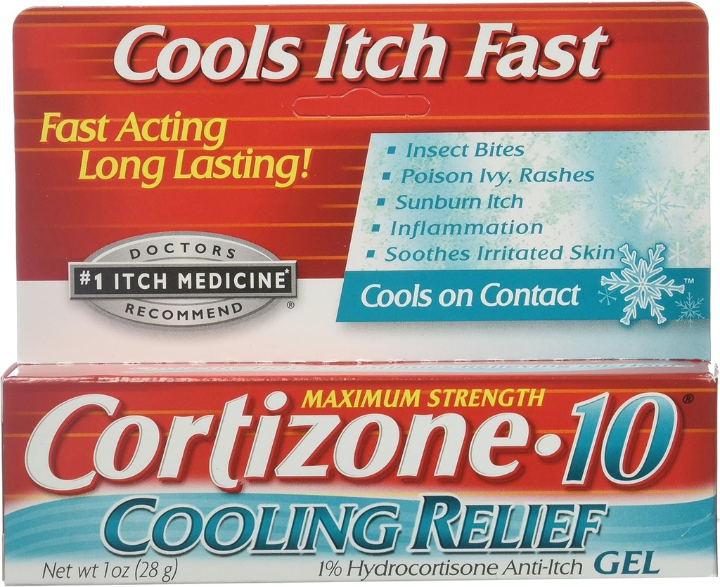 Cortizone-10 Chladenie Relief proti svrbeniu Gel 1 oz (Pack of 3)