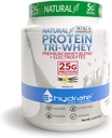 E-hydrát Tri-Whey Protein Powder Gluten Free BCAA + Electrolytes Hydrate Recover, Vanilla, 1,3lb Tub