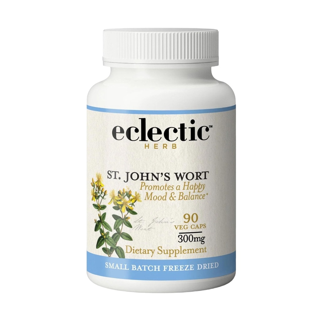 Eclectic Institute Raw Fresh Fresh Fresh Freeze-Dried Non-GMO St John's Wort 