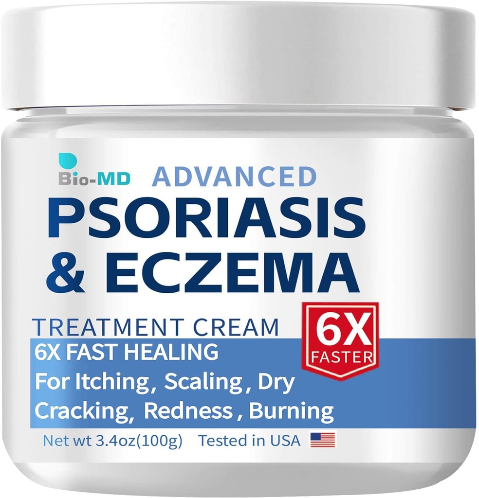 Bio-MD Psoriáza Ekzém Krém, Ekzém krém pre dospelých, Extra sila Control Recidence, Reliéve Symptóm Rezistentné, Účinné pre Seborrheic Dermatitis, Folliculitída Liečba