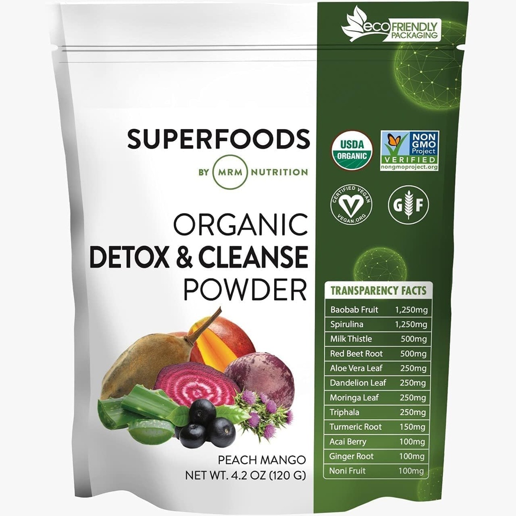 MRM Nutrition Organic Detox and Cleans Powder 