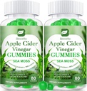 Apple Cider Ocot & Sea Moss Gummies, Organic ACV Gummies with Mother Supplement Supports Immune, Tráviace zdravie pre dospelých a deti, Seamos Gummy s vitamínom B6 B9, B12