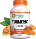 Botanic Choice Premium Turmeric Antioxidant Support - Joint Health Supplement for Adults - 180 Vege Kapsule (500 mg každý)