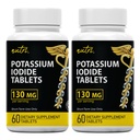 Nature's Fusions Draslík Iodid Tablets (Pack of 2) 130mg - 120 Tablets EXP 10/2032 - YODO Naciente - KI Pills - Yoduro de Potasio