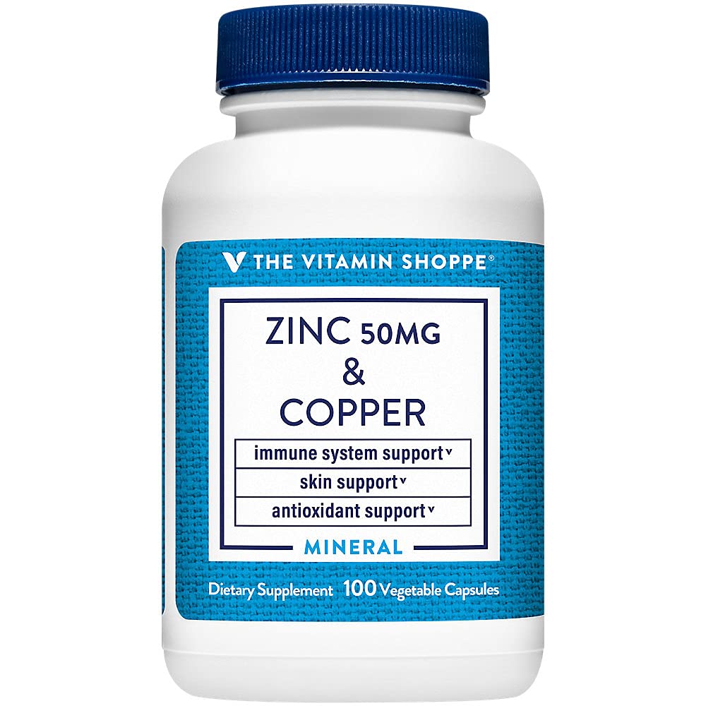 Zinok s meďou - podporuje imunitné zdravie - 50 mg (100 Vegetariánskych kapsúl)