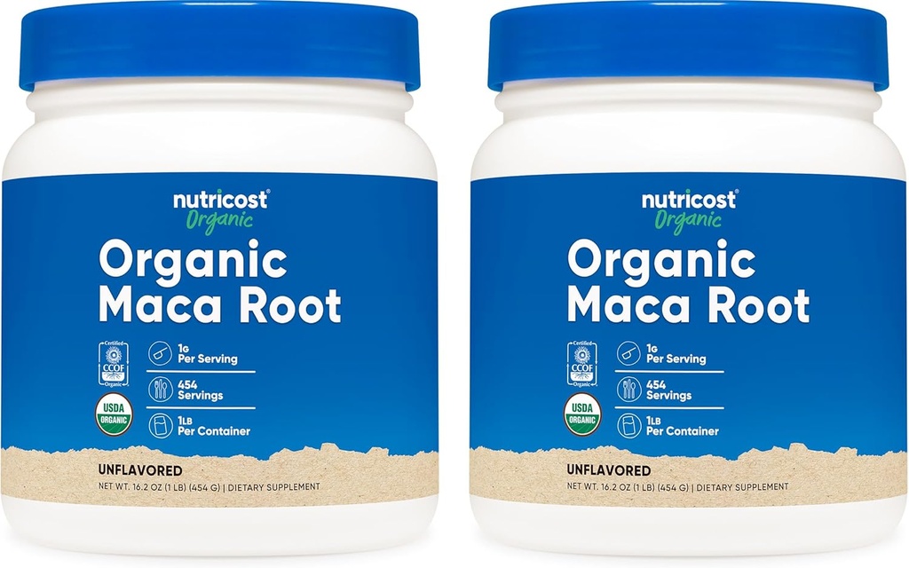 Nutricost Organic Maca Root Powder (1 LB) (2 balenia)