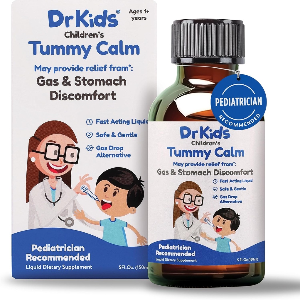 Tummy upokojte Dr. Kids Children as Gas Relief & Upset Support, Alternative Gas Drops for Newborns & Kids, Safe & Gentle Oral Solution, Natural Cescape Relief, 5 Fl Oz (Pack of 1)