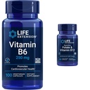 predĺženie života vitamín B6 250 mg, 100 vegetariánskych kapsúl a folát a vitamín B12, vegetariánske kapsuly, biele, 90