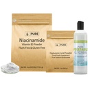 Pure Original Ingrediencie Kyselina hyalurónová, Niacínamid, a Glycerin Bundle, Rôzne veľkosti, bez zápachu, bezfarebné