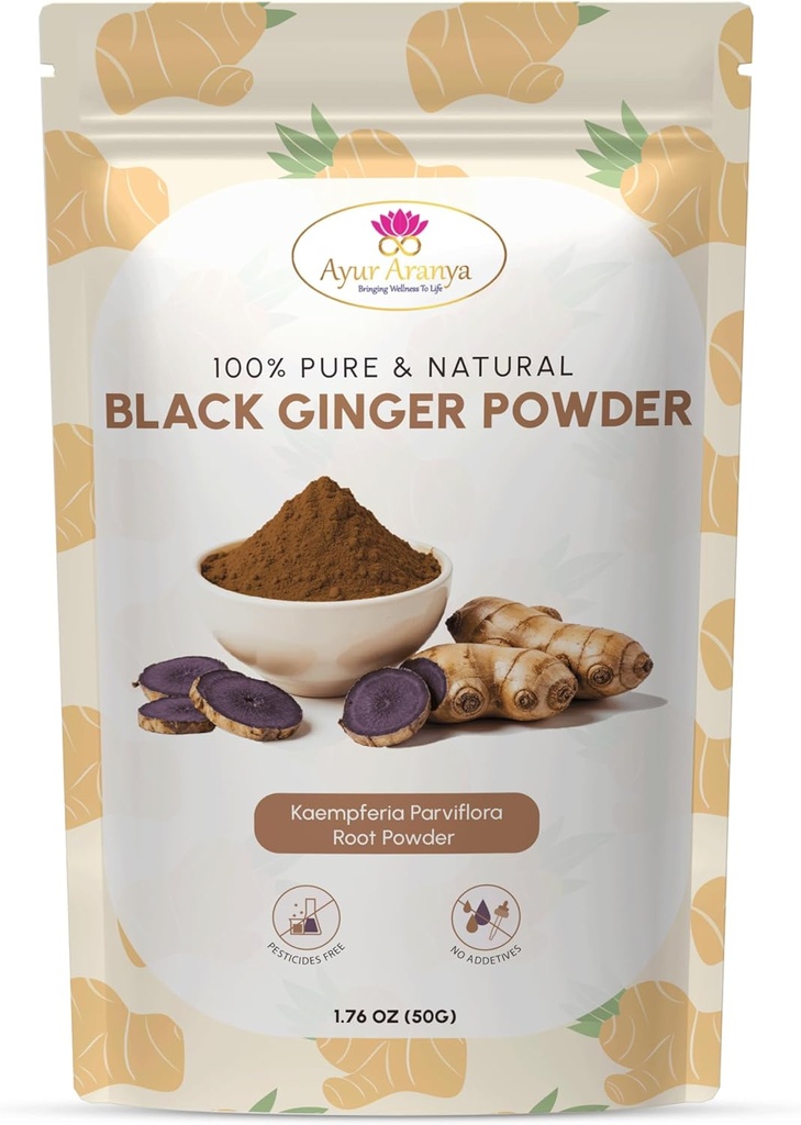 Ayur Aranya 100% Pure Black Ginger Powder 50g 