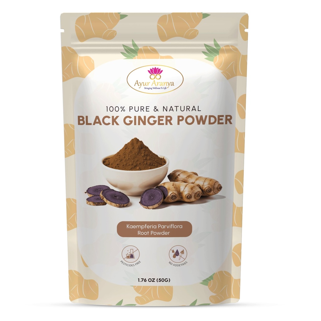 Ayur Aranya 100% Pure Black Ginger Powder 50g 
