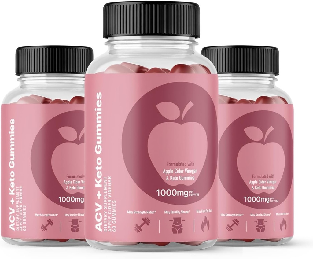 (3 balenia) Svelte ACV Gummies Advanced Formula, Svelte Gummies 1000mg, 180 Počet