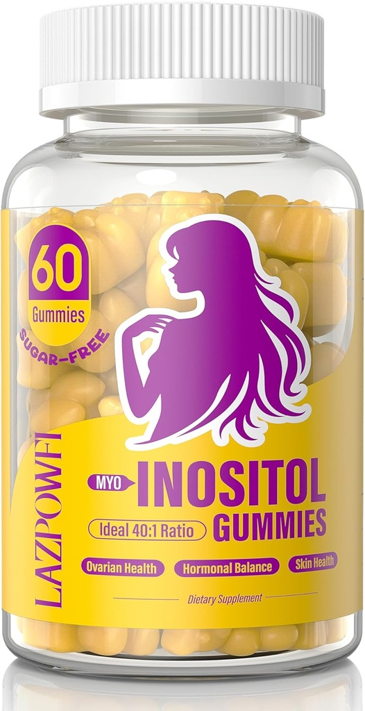 Inozitol Gummy s Myo-Inozitol & D-Chiro Inozitol, Vitamin D3, Magnesium Glycinate & Zinok - Ideálny pomer 40:1 - 30-dňový zdroj-99
